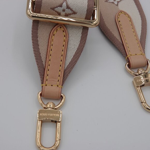 Louis Vuitton Guitar Nylon Strap Adjustable Taupe and Gold main image 6